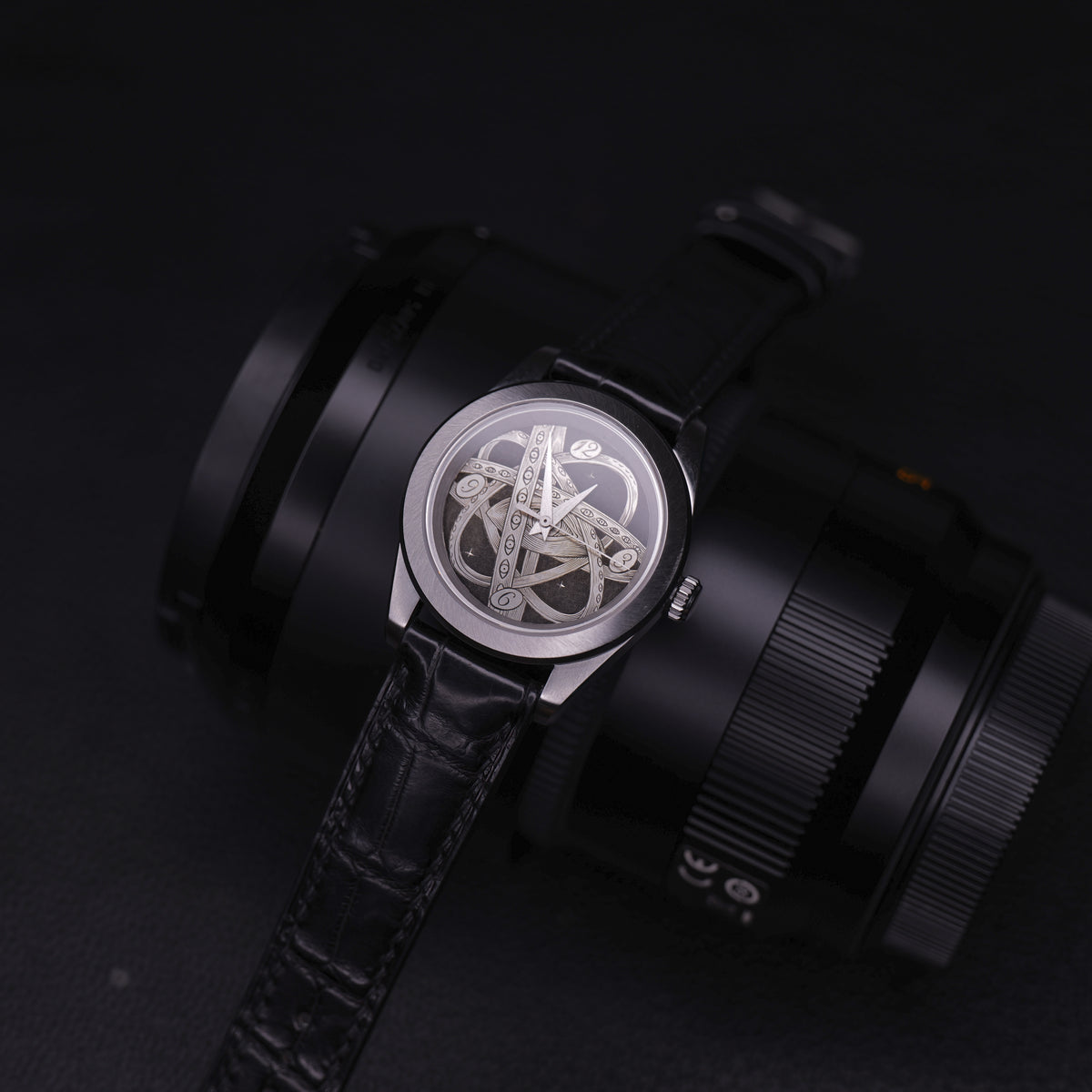 HANOISON watch with a hand-engraved celestial wheel dial